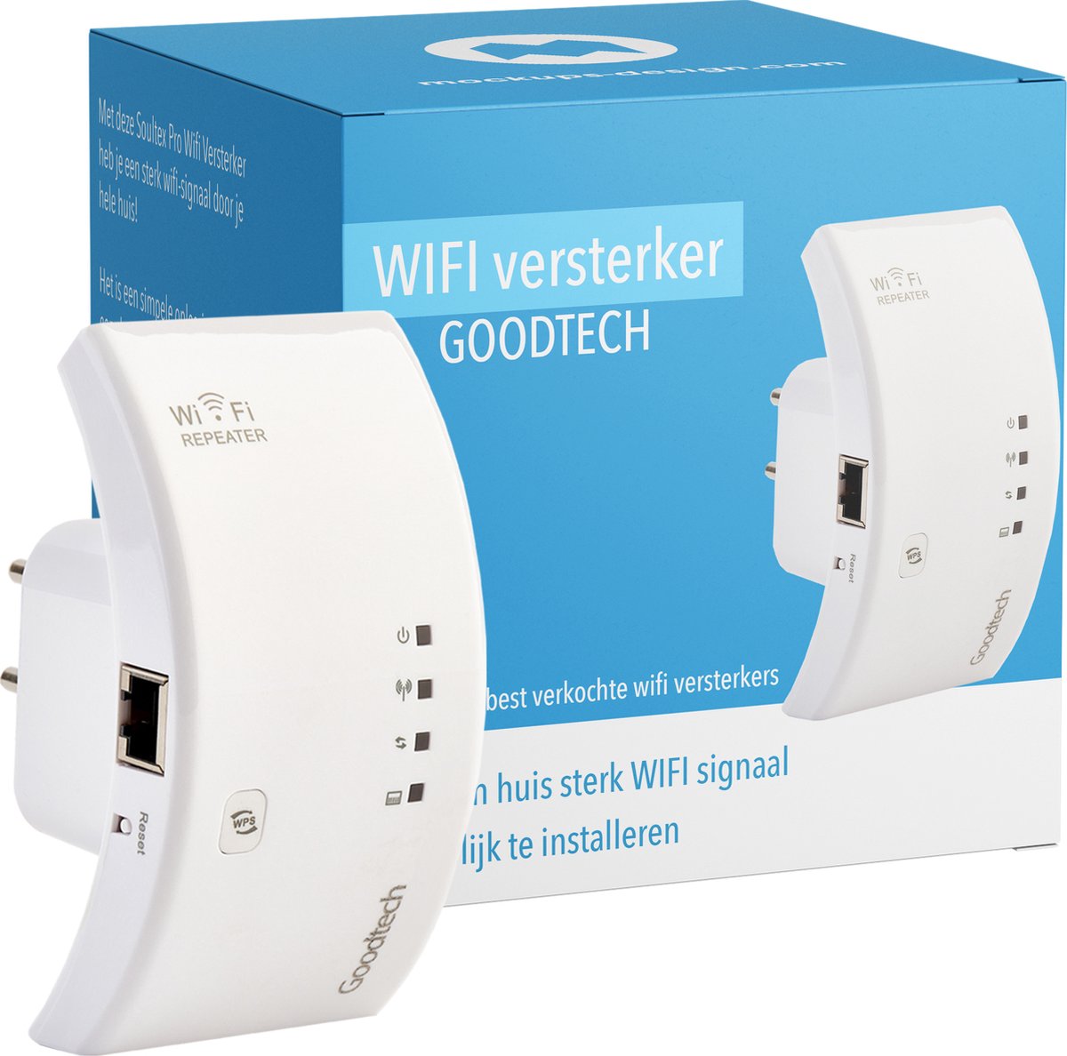 Wifi Versterker Stopcontact - Soultex Pro® - Repeater Draadloos - 300 Mbps  | bol.com