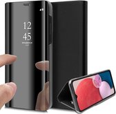 Hoesje geschikt voor Samsung Galaxy A13 4G - Book Case Spiegel Wallet Cover Hoes Zwart