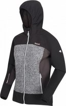 outdoorjas Garn softshell dames zwart/grijs maat L