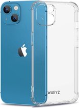 WAEYZ - Hoesje Back Case Geschikt voor iPhone 13Mini Transparant Shock Proof - Ingebouwd Camera protectie Bescherming voor iPhone 13Mini
