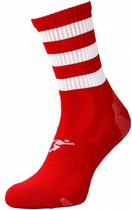 sportsokken Pro junior nylon rood/wit maat 35-39