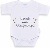 Baby Romper - U wordt weer OVERGROOT opa - Zwangerschap aankondigen - Bekendmaking zwangerschap - Zwangerschapsaankondiging