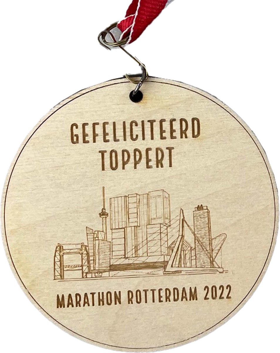 Medaille Gefeliciteerd je bent een toppert! Marathon Rotterdam 2022