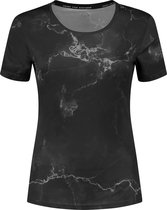 Rogelli Marble Hardloopshirt Dames Zwart - Maat 2XL