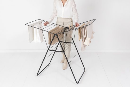 Brabantia HangOn Séchoir à linge - 20 mètres - Matt Black