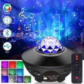 WVE - Sterren Projector - Sterrenhemel Projector - Sterrenhemel - Sterrenhemel Lamp - Galaxy Projector - Speaker - Discolamp - 10 kleuren lamp - Bluetooth - Oplaadbaar - Inclusief Afstandsbed