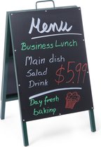 Veluw® Stoepbord - Krijtbord met Stalen Frame - 50x55x(H)85cm