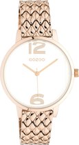 OOZOO Timepieces - Rosé gouden horloge met rosé gouden roestvrijstalen armband - C10923 - Ø38