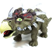 Dinosaurus beweegbaar speelgoed - Triceratops - met licht en Dino geluid - beweegbaar - speelgoed - 35CM (incl. batterijen)