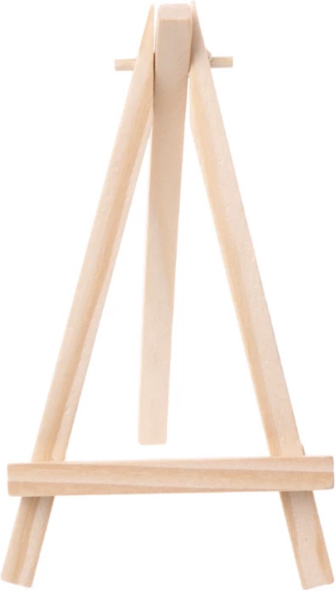 SPORWAY Mini Ezel 4 Stuks - Tafelezel Houten Kaartenstandaard 15 x 20 cm - Bruiloft Stands Fotolijst Houder voor Schilderen, Tekenen en Kunstwerken Tentoonstellen