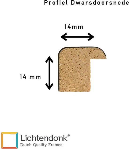 Cadre photo - Profil arrondi anthracite - Format photo 25x25 - Verre clair - Art.nr. 10263525252