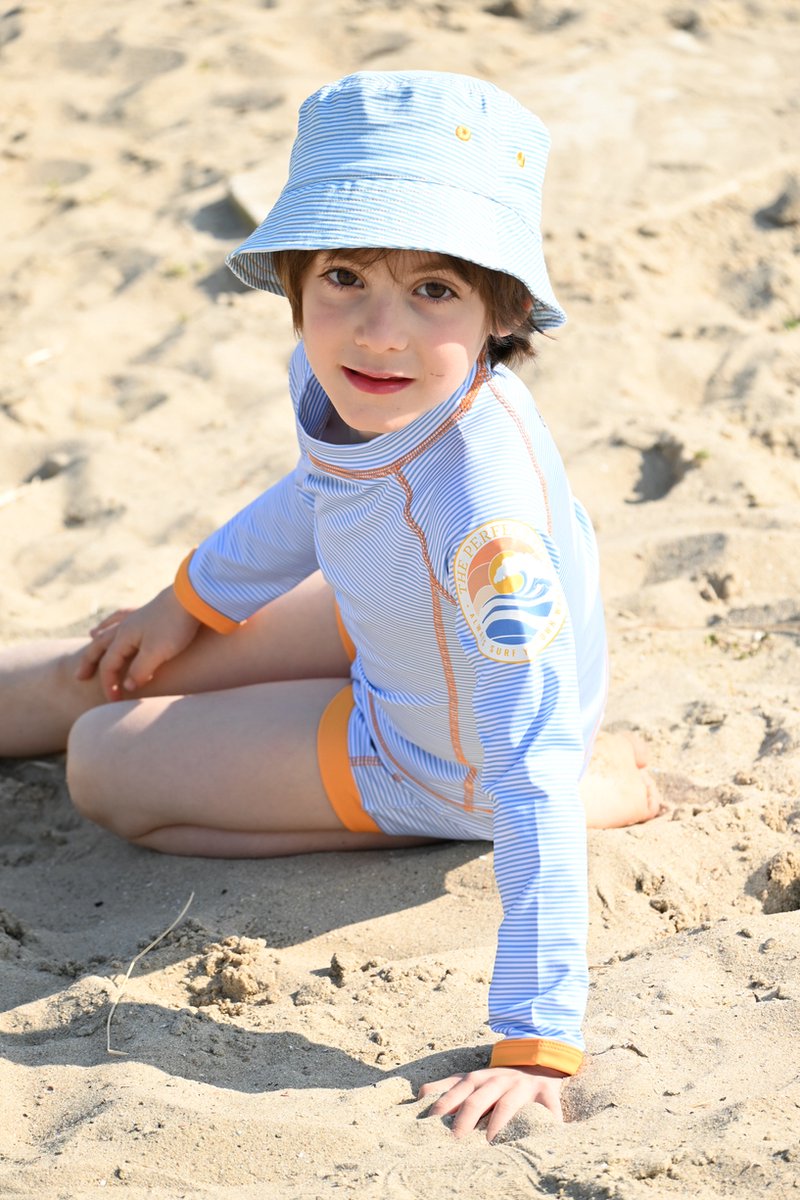 Ducksday - Zwemshirt - lange mouw - voor kinderen - unisex - True blue - 14 jaar - UV - UPF50+ — afbeelding 5