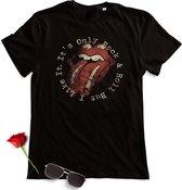 Rolling Stones T Shirt - tShirt heren - tshirt Dames - Shirt Vrouwen - Shirt Mannen - Verkrijgbaar in maten: S t/m 3XL - t Shirt kleur: Zwart.