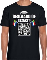 QR code shirt geslaagd of gezakt heren zwart - gezakt - Afgestudeerd kleding / outfit XXL