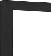 Fotolijst - Zwart- Vierkant profiel met zichtbare houtnerf - Fotomaat 15x15 - Ontspiegeld glas - Art.nr. 1055001515151