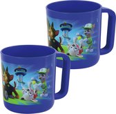 2x gobelet/mug en plastique Paw Patrol 350 ml - Gobelets incassables pour enfants