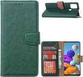 Samsung Galaxy A21S (SM-A217F) - Bookcase Groen - Portefeuille - Magneetsluiting