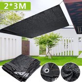 Fantasie Schaduwdoek-Schaduwdoeken-Ademend Zonwering-UV bescherming-HDPE-voor Buiten Tuin-Zwart-2*3m