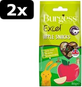 2x EXCEL SNACKS APPLE 80GR