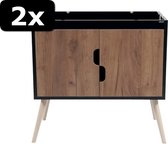 2x ! KAST NEO/NEVO WALNOOT 98X50X77CM