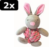 2x LITTLE RASCALS KNOTTIE BUNNY ROZE