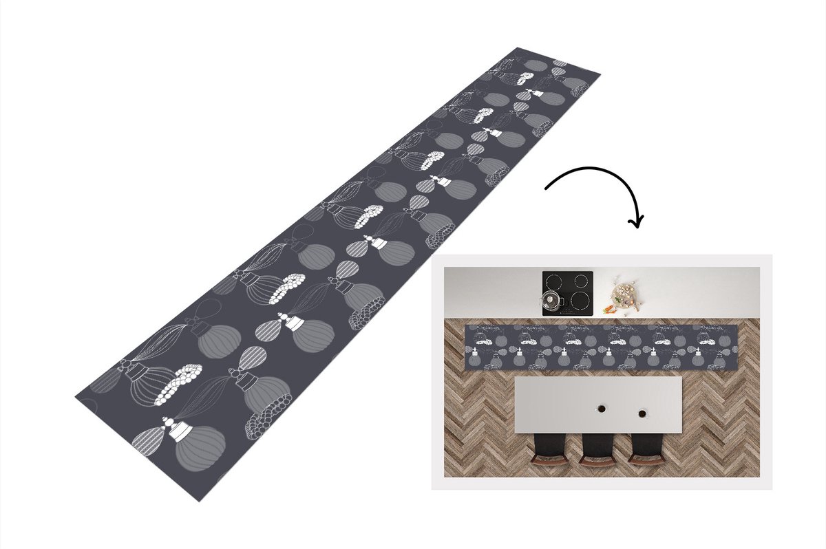 KitchenYeah Keukenloper - Loper keuken - Parfum - Ketting - Design - Keukenloper vinyl multicolor, foto 4