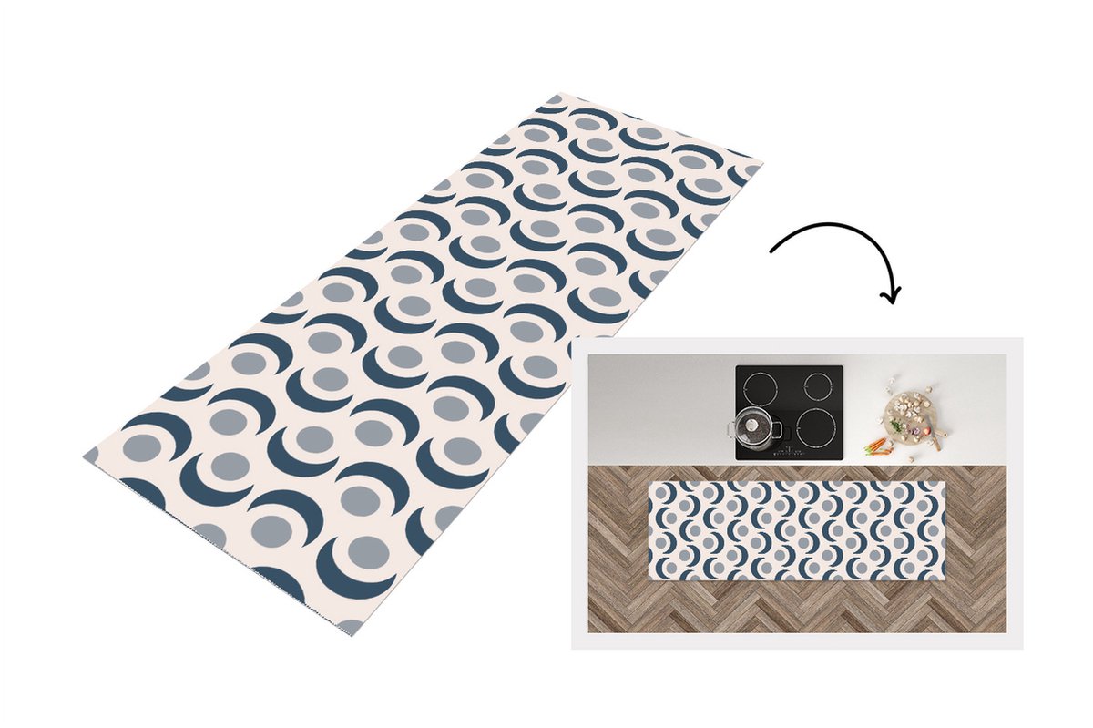 KitchenYeah Keukenloper - Loper keuken - Maan - Design - Cirkel - Keukenloper vinyl multicolor, foto 5