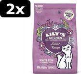 2x LILY CAT SENIOR FISH/TURKEY 800GR