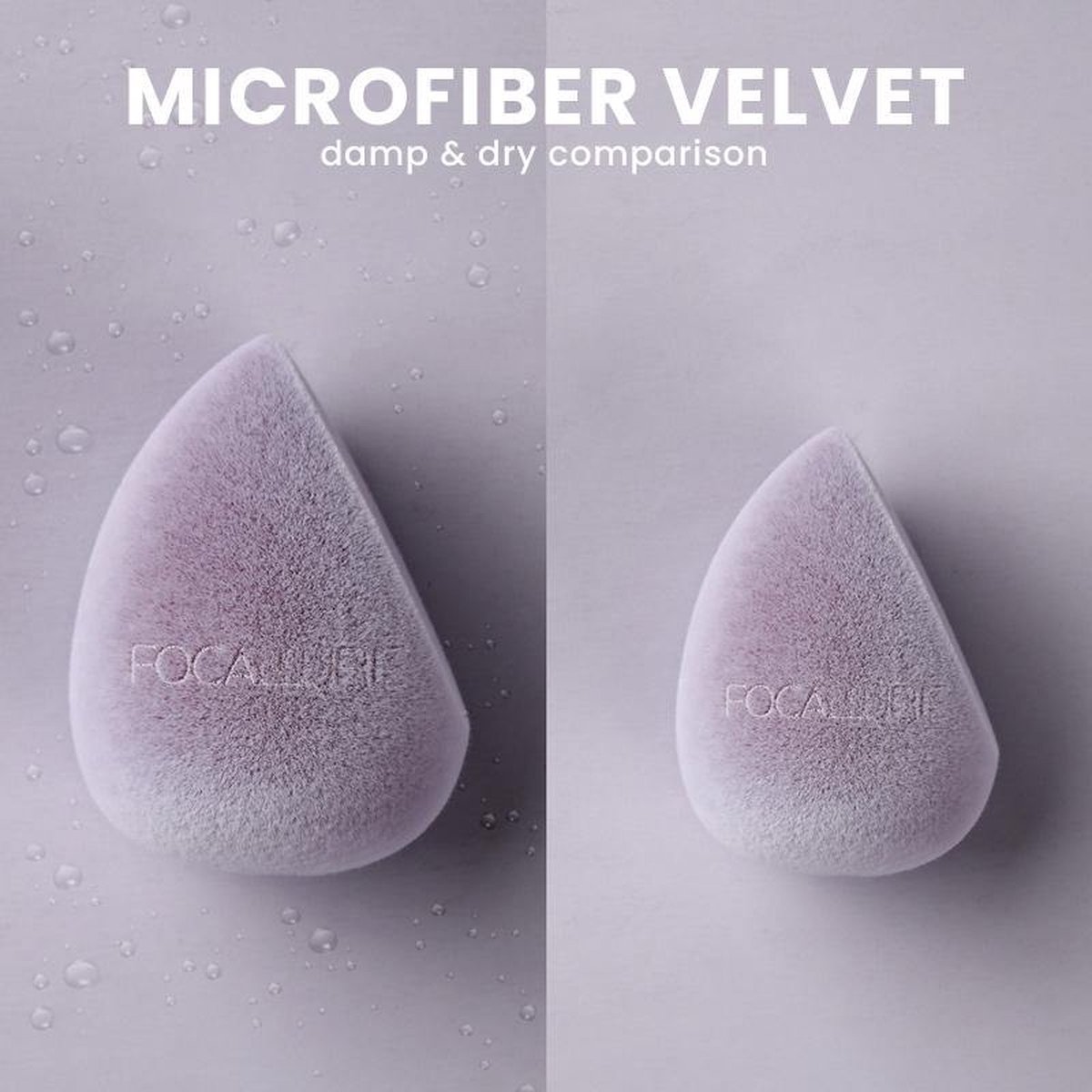 Focallure - Microviber velvet - Latex vrij - blender spons voor make-up - foundation blender - make-up spons - make-up ei - applicator make-up