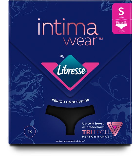intimawear by Libresse - menstruatie ondergoed - hipster - zwart - maat S |  bol.com