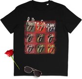 T Shirt Heren - T Shirt Dames - Rolling Stones - Zwart - Maat XXL