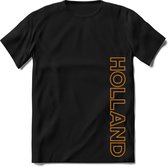 Nederland - Goud - T-Shirt Heren / Dames  - Nederland / Holland / Koningsdag Souvenirs Cadeau Shirt - grappige Spreuken, Zinnen en Teksten. Maat L