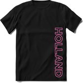 Nederland - Licht Roze - T-Shirt Heren / Dames  - Nederland / Holland / Koningsdag Souvenirs Cadeau Shirt - grappige Spreuken, Zinnen en Teksten. Maat XL