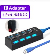 USB-line ® - 4 in 1 USB topcontact-USB Station – USB Hub Multifunctioneel- Dataoverdracht -  USB  – Plug en play
