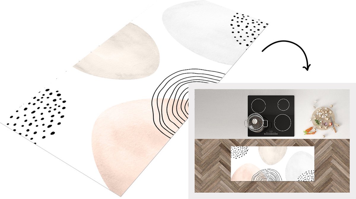 KitchenYeah Keukenloper - Loper keuken - Verf - Pastel - Pasen - Paaseitjes - Keukenloper vinyl Multicolor