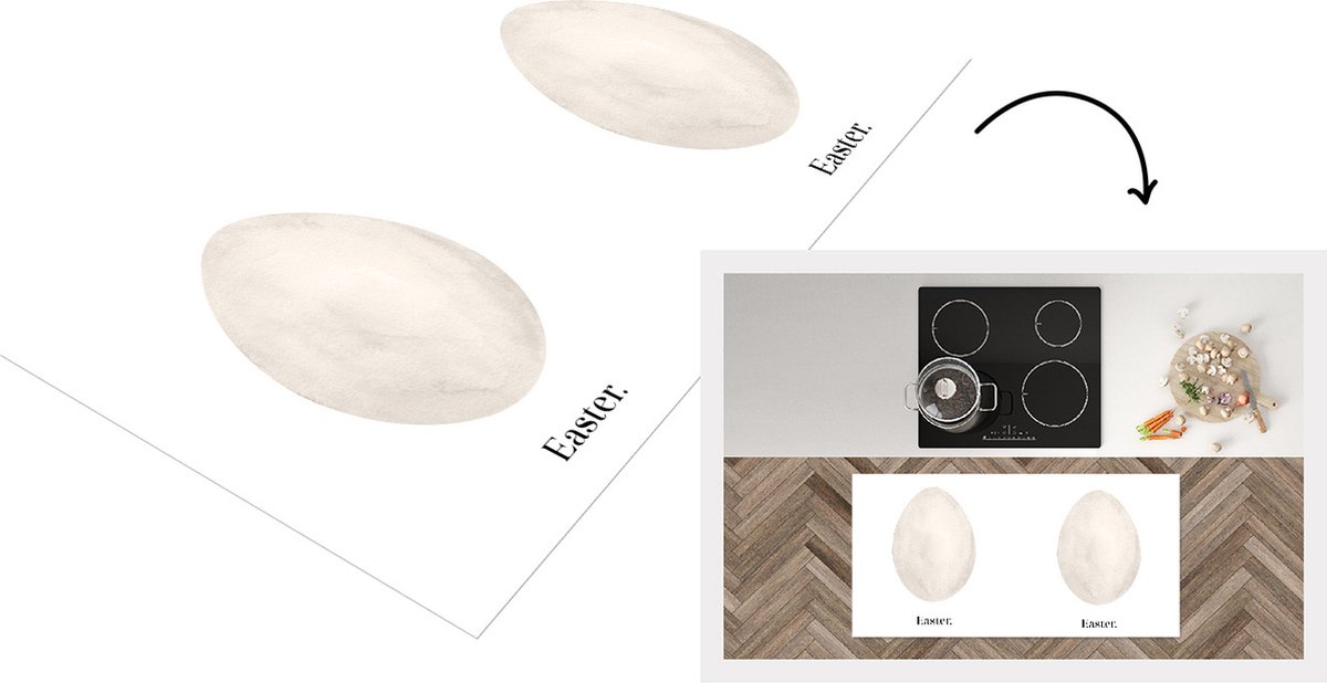 KitchenYeah Keukenloper - Loper keuken - Quotes - Easter - Spreuken - Paasei - Keukenloper vinyl multicolor, foto 2