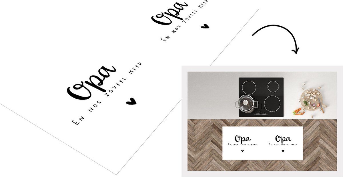KitchenYeah Keukenloper - Loper keuken - 'Opa en nog zoveel meer' - Spreuken - Quotes - 120x50 cm - Keukenloper vinyl Multicolor