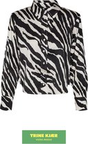 Vero Moda VMALASKA  ZEBRA SHOULDER SHIRT D1 Dames Blouse Snow White - Maat L