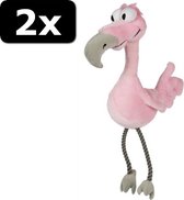 2x BIRD BRAIN FLAMINGO 42CM