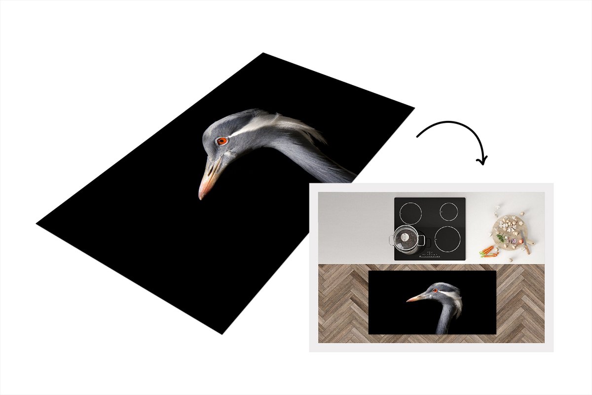KitchenYeah Keukenloper - Loper keuken - Vogel - Dieren - Portret - 120x60 cm - Keukenloper vinyl Multicolor