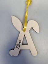 Paashanger gepersonaliseerd - Alfabet hangers met naam - Alfabet - Pasen - Paastak - Konijn - Paashaas