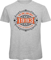 1993 The One And Only | Feest Kado T-Shirt Heren - Dames | Antraciet - Oranje | Perfect Verjaardag Cadeau Shirt | Grappige Spreuken - Zinnen - Teksten | Maat XXL