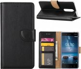 Nokia 6.1 - Hoesje met pasjeshouder - Portemonnee - Bookcase - ZWART