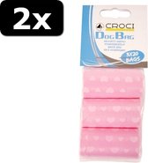 2x POEPZAKJES ROZE HART 3X20ST