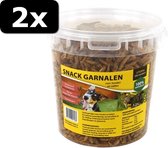 2x GEDROOGDE SNACK GARNALEN HOND/KAT