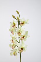 Kunstbloem Orchidee - topkwaliteit decoratie - Wit - zijden tak - 93 cm hoog