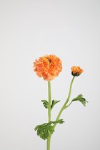 Kunstbloem Ranonkel - topkwaliteit decoratie - Peach Zalm - zijden tak - 50 cm hoog