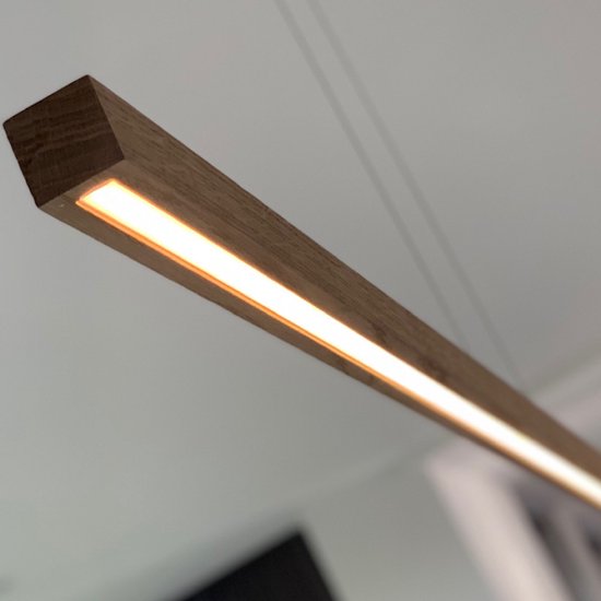 BYLUM 150 Wenge - Houten hanglamp LED dimbaar - 100% massief hout - Hoogte  instelbaar... | bol.com