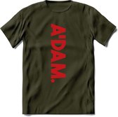 A'Dam Amsterdam T-Shirt | Souvenirs Holland Kleding | Dames / Heren / Unisex Koningsdag shirt | Grappig Nederland Fiets Land Cadeau | - Leger Groen - S