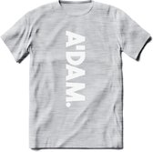 A'Dam Amsterdam T-Shirt | Souvenirs Holland Kleding | Dames / Heren / Unisex Koningsdag shirt | Grappig Nederland Fiets Land Cadeau | - Licht Grijs - Gemaleerd - S